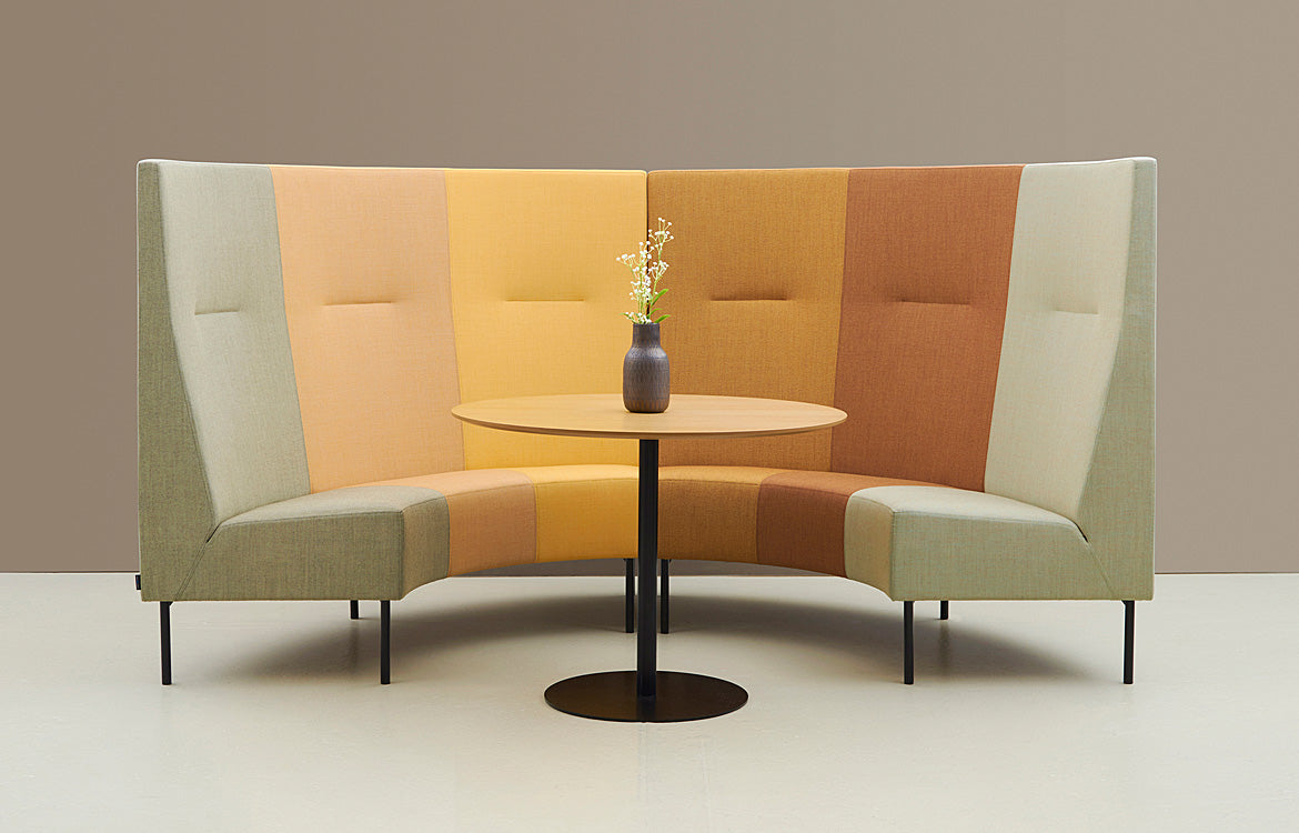 Curve Shape Office Sectional Sofa Compact Sofa Minimalist Design, Perfect for Office Workspaces