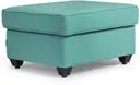 Ottoman For Home Furniture Upholstery Linen Comfortable Seating Modern And Durable Design & Multi-Functional for Living Room -Turquoise