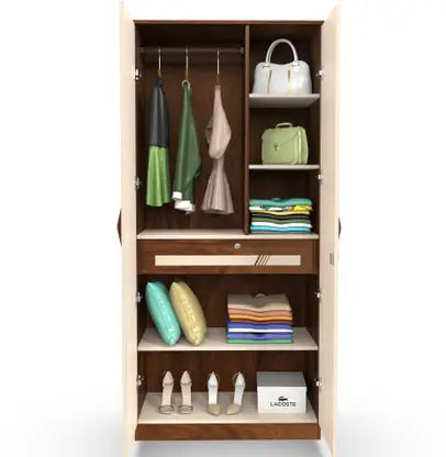 Wardrobe for Compact Bedroom Modern Design with Modern Finish With 2 Door And Mirror.