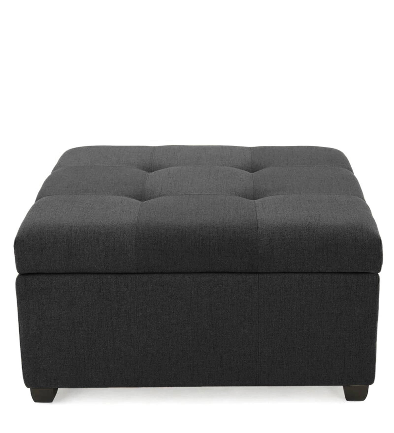 Ottoman Plouffe's For Home Furniture Foot Rest Modern And Durable Design Comfortable Seating for Living Room & Bedroom -Dark Grey