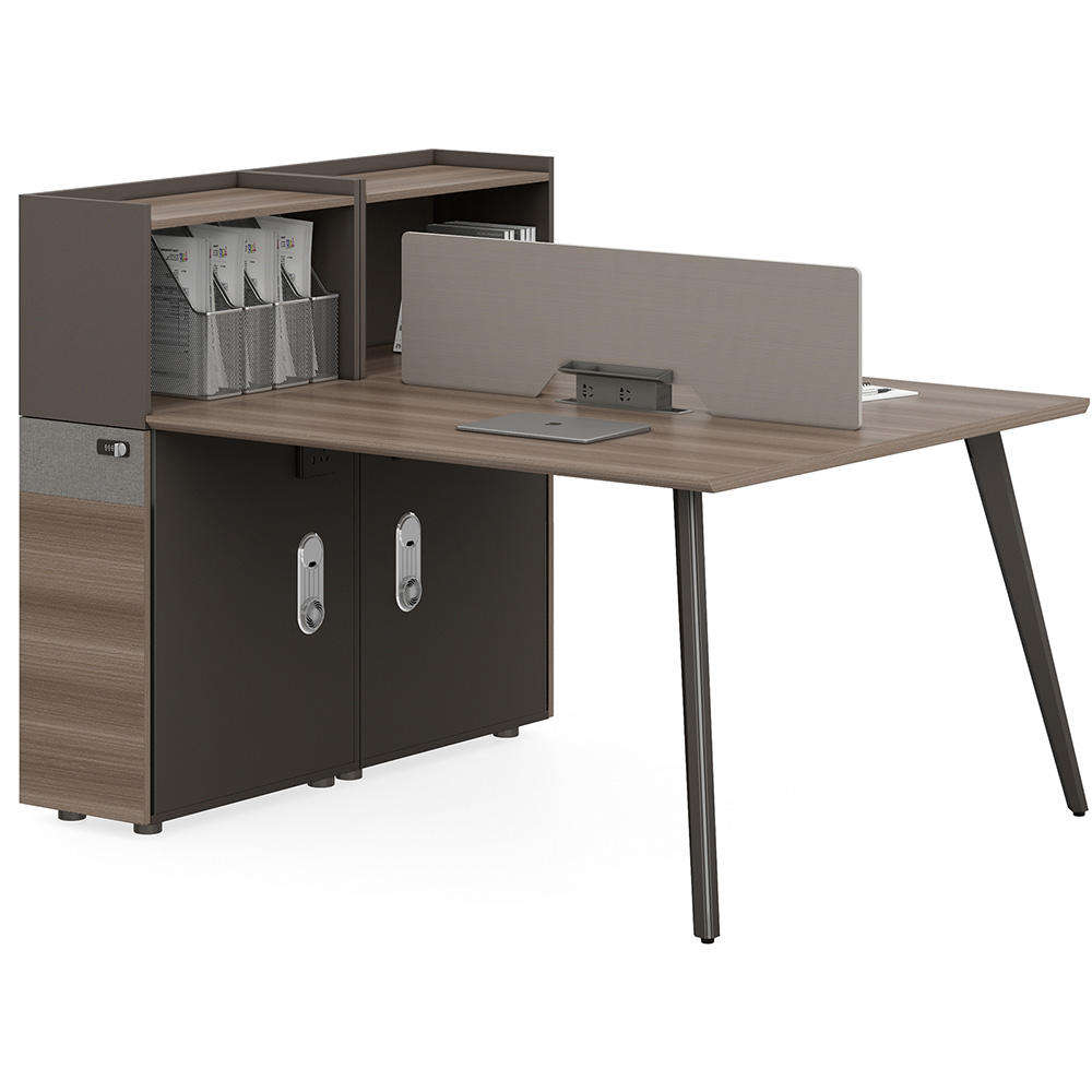 Modern Quad Workstations for Office Furniture - Collaborative Office Desks with Integrated Storage & Privacy Panels