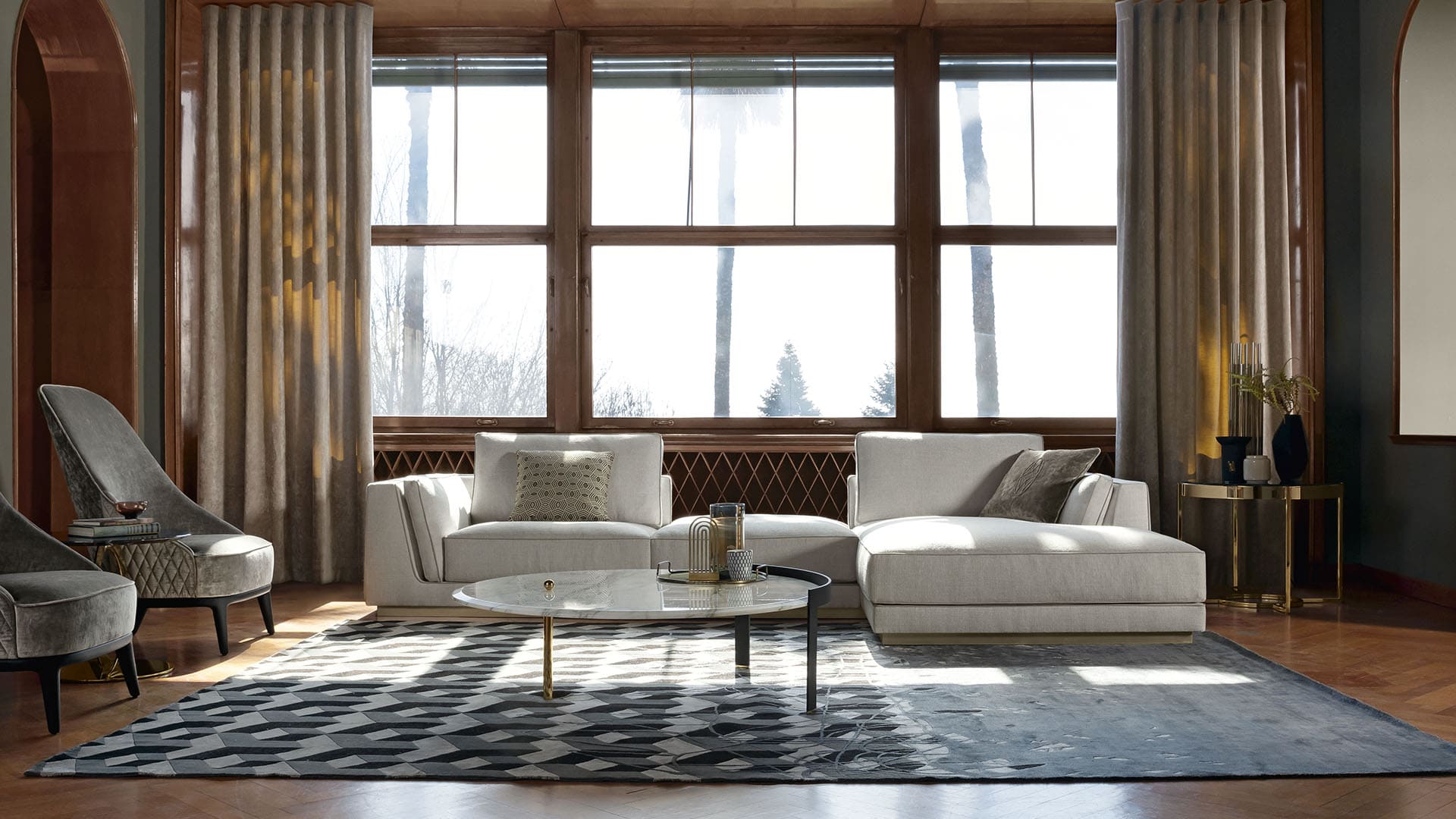 L- Seater Sofa For House Furniture Upholstery Velvet Best Quality Fabric and Premium Quality Wood and Luxury and Premium Sofa