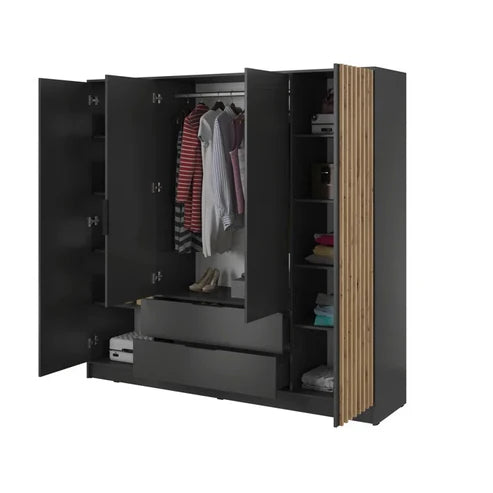 Wardrobe for Designer Reflection Premium 4-Door Wardrobe for Stylish Compact Bedrooms.