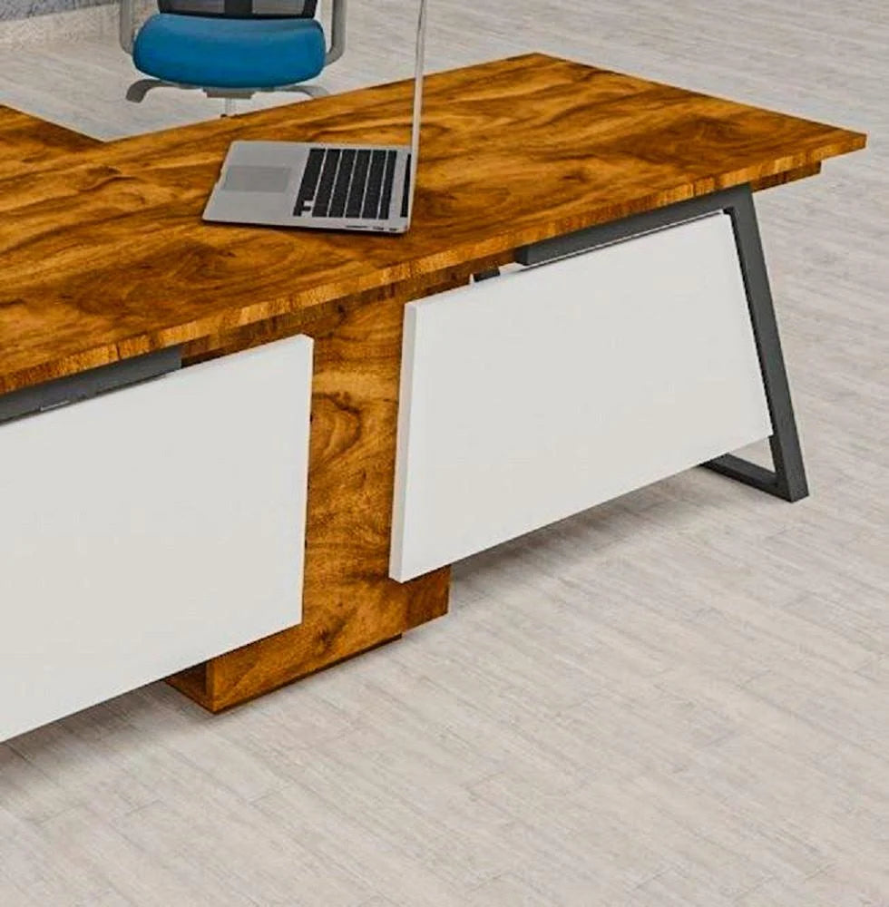 Partner Director Office Table with Double Seating, Side Storage,High Durable & Modern Design