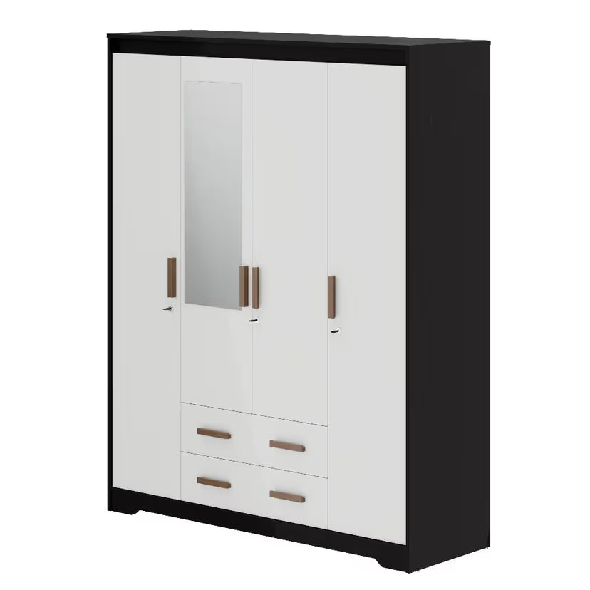 Multi-Use Storage Cabinet – Open Display Areas and Closed Units in Modern Wood Design