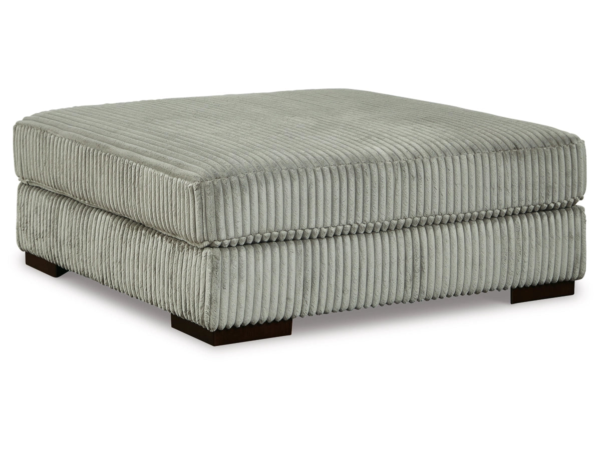 Ottoman – Polyester, Large Cushioned Seat with Solid Wood Frame – Perfect for Living Room