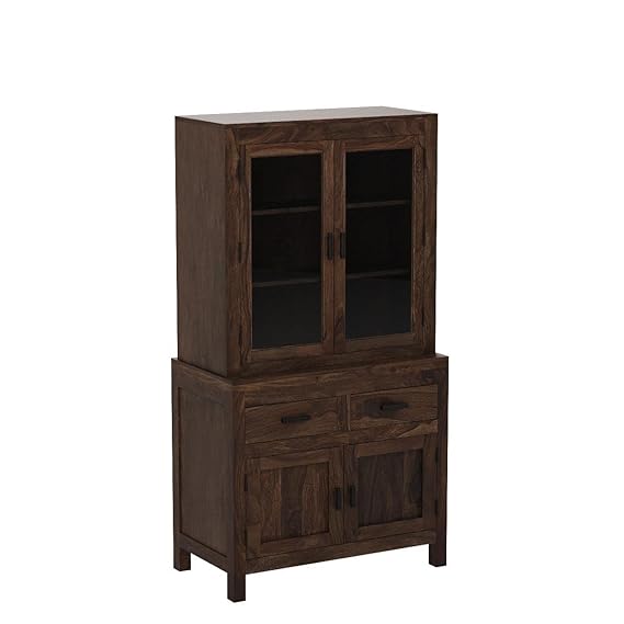 Smart and Modern Wooden Storage Cabinet with Easy-Glide Soft-Close Doors and Layered Shelves to Hold Everything from Books to Kitchenware