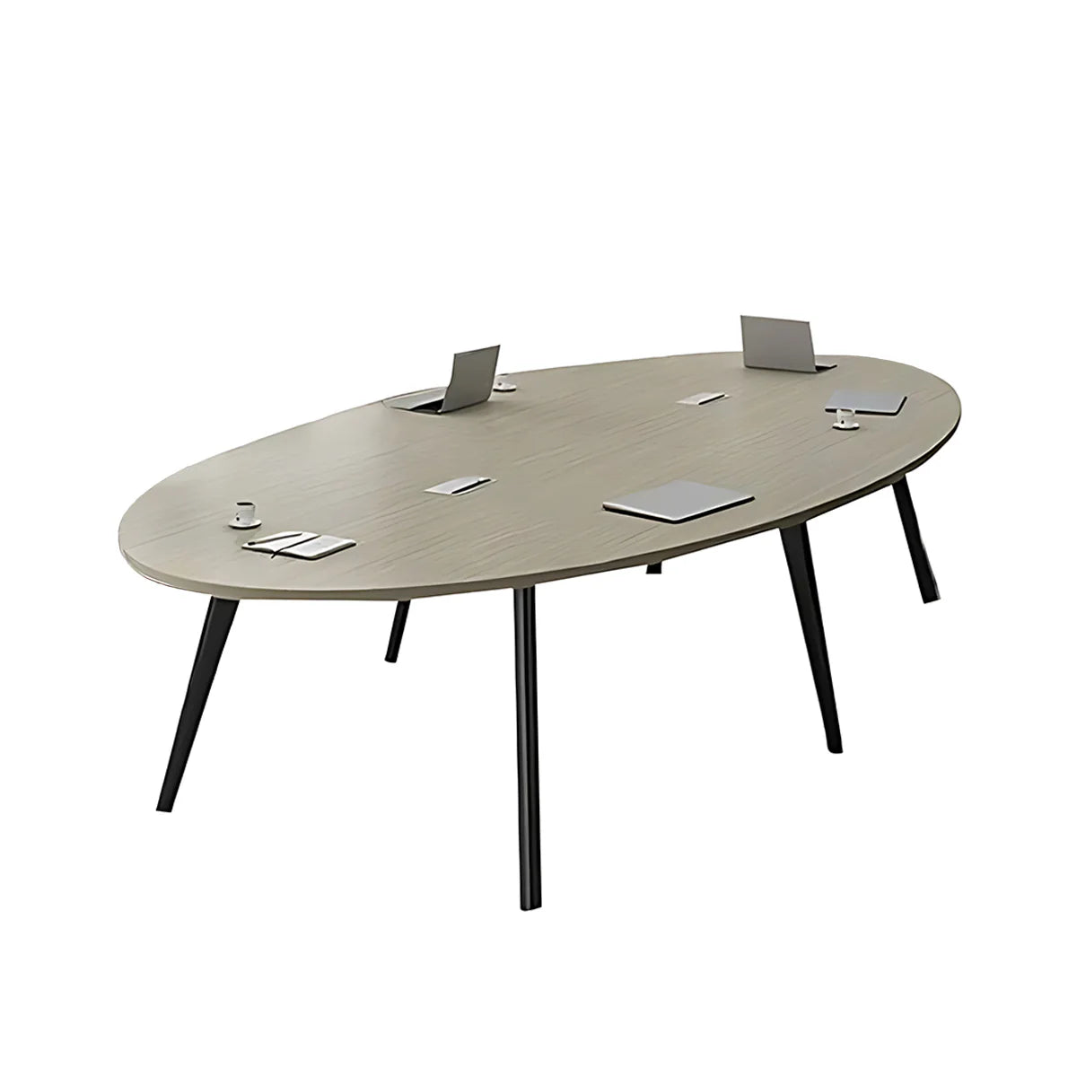 Conference and Meeting Table for Office Furniture with Modern Look, Cable Manager and Sleek Edges for Presentation