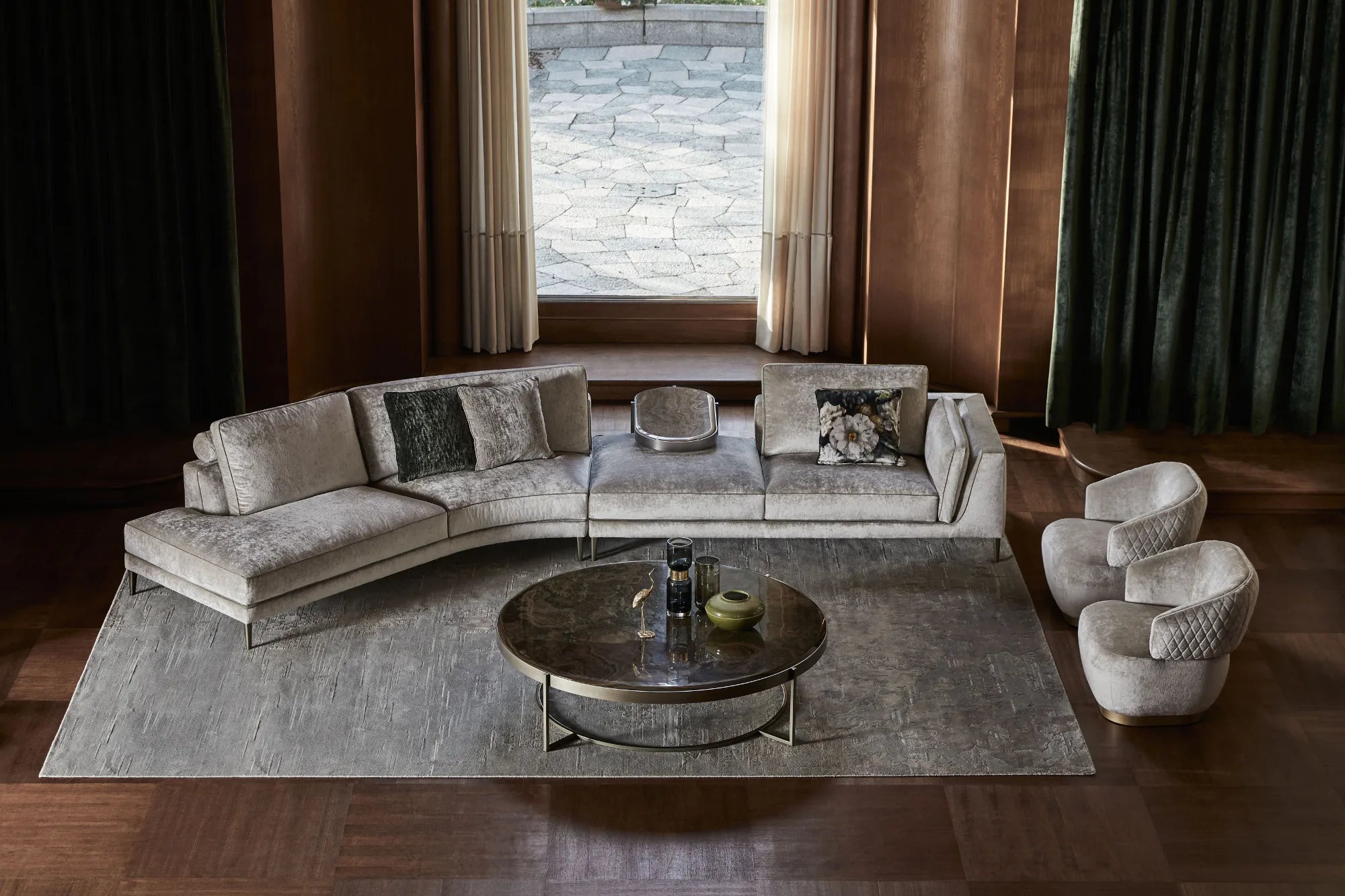 L- Seater Sofa For House Furniture Upholstery Velvet Best Quality Fabric and Premium Quality Wood, Premium and Modern Sofa