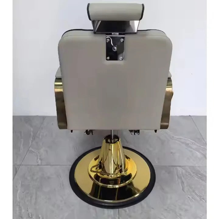 Salon Chair for Modern Gold Hydraulic Lift Salon Chair - 360° Swivel, Adjustable Height, Comfortable, and Durable for Professional Hair Salon