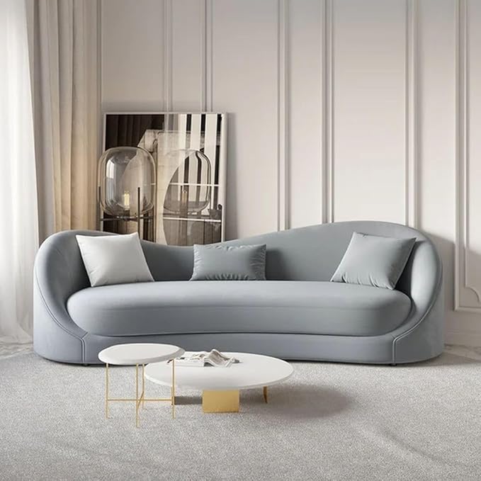 3-Seater Sofa Premium and Luxury For Home Furniture Upholstery Velvet Fabric and Premium Quality Fabric and A-Class Quality Wood For Living Room