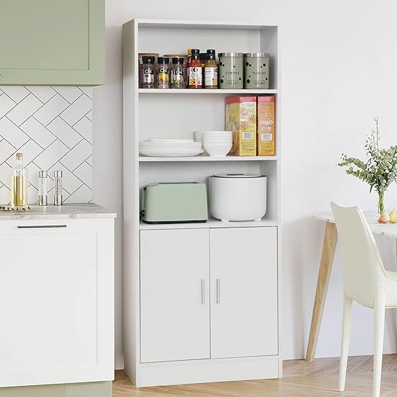 Wooden Storage Cabinet with Multi-Purpose Storage, Contemporary Style and Soft-Close Doors