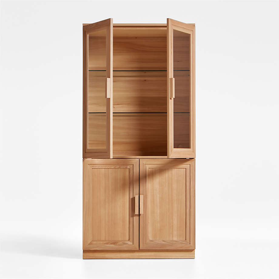 Wooden Storage Cabinet with Offering Practical Shelves and Soft-Close Doors for Seamless Storage
