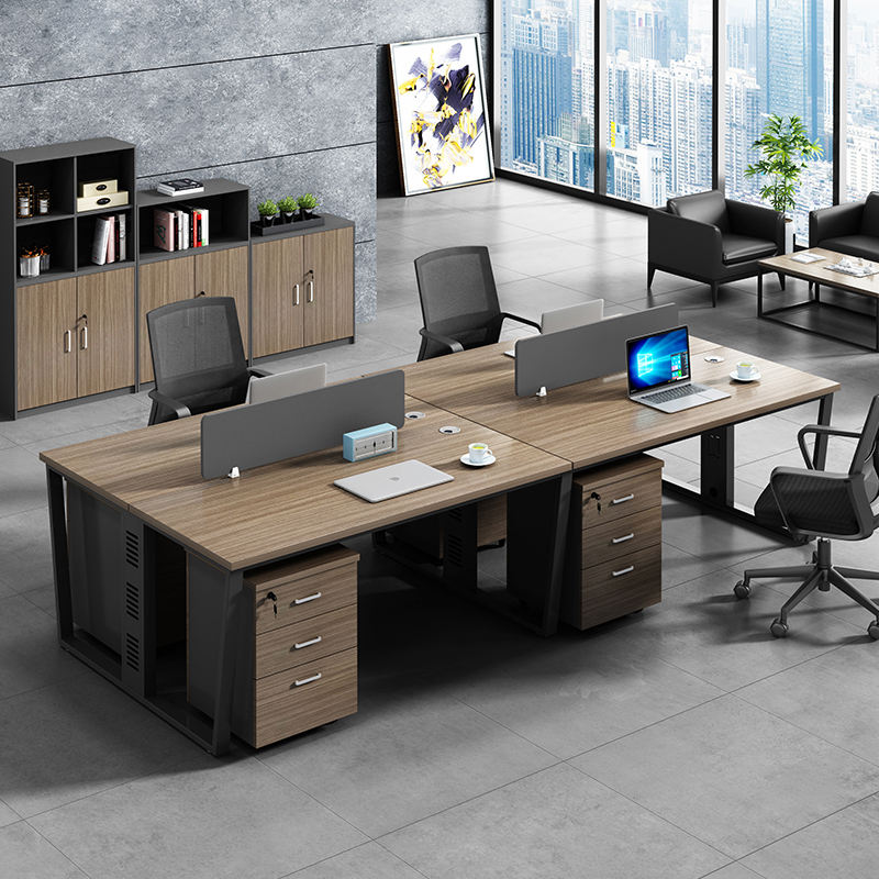 Modern Linear Workstations Made in Particle Board with High quality for Durable and Luxury Look in Office