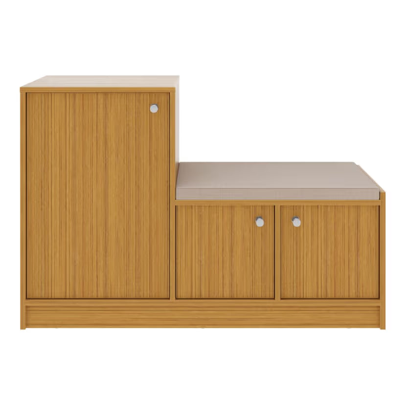 Wooden Shoes Storage Cabinet with Seating & Modern Design, High build Material Used For Long Lasting Use