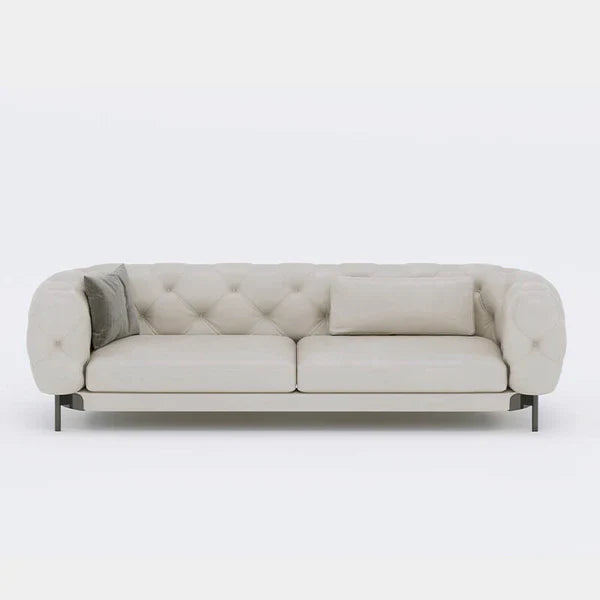3 Seater Sofa For Home Furniture Upholstered velvet, Comfortable & Soft Luxury Couch for Living Room & Hall - Light Brown (Copy)