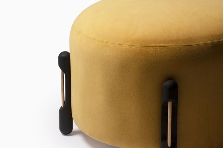 Ottoman For Home with Premium Round, Elegant Seating, Stylish Organizer with Padded Cushion