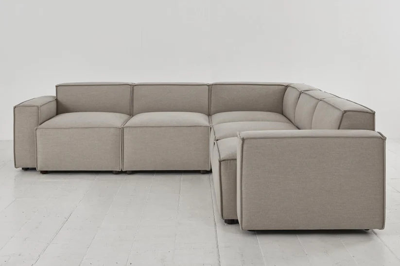 3 Seater L Shape Corner Sofa For Home and furniture Upholstery Fabric Modern and Durable Design for Living Room – Grey