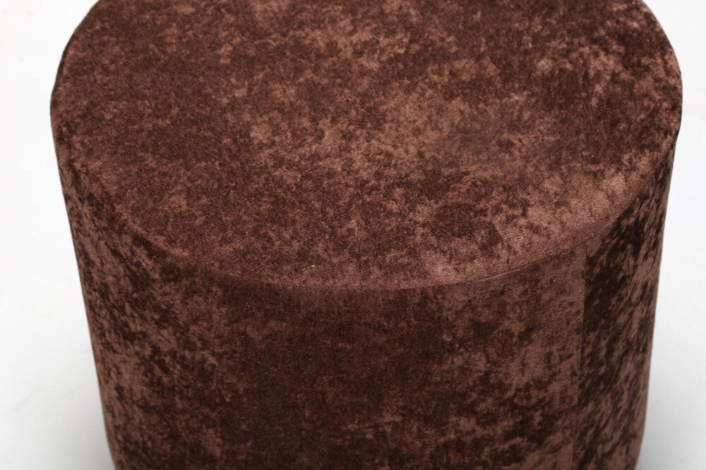 Ottoman Modern Square shape Upholstery Velvet Foot Rest Stool, Pouf for Office Home Décor for living Room, Bedroom, Office - Brown
