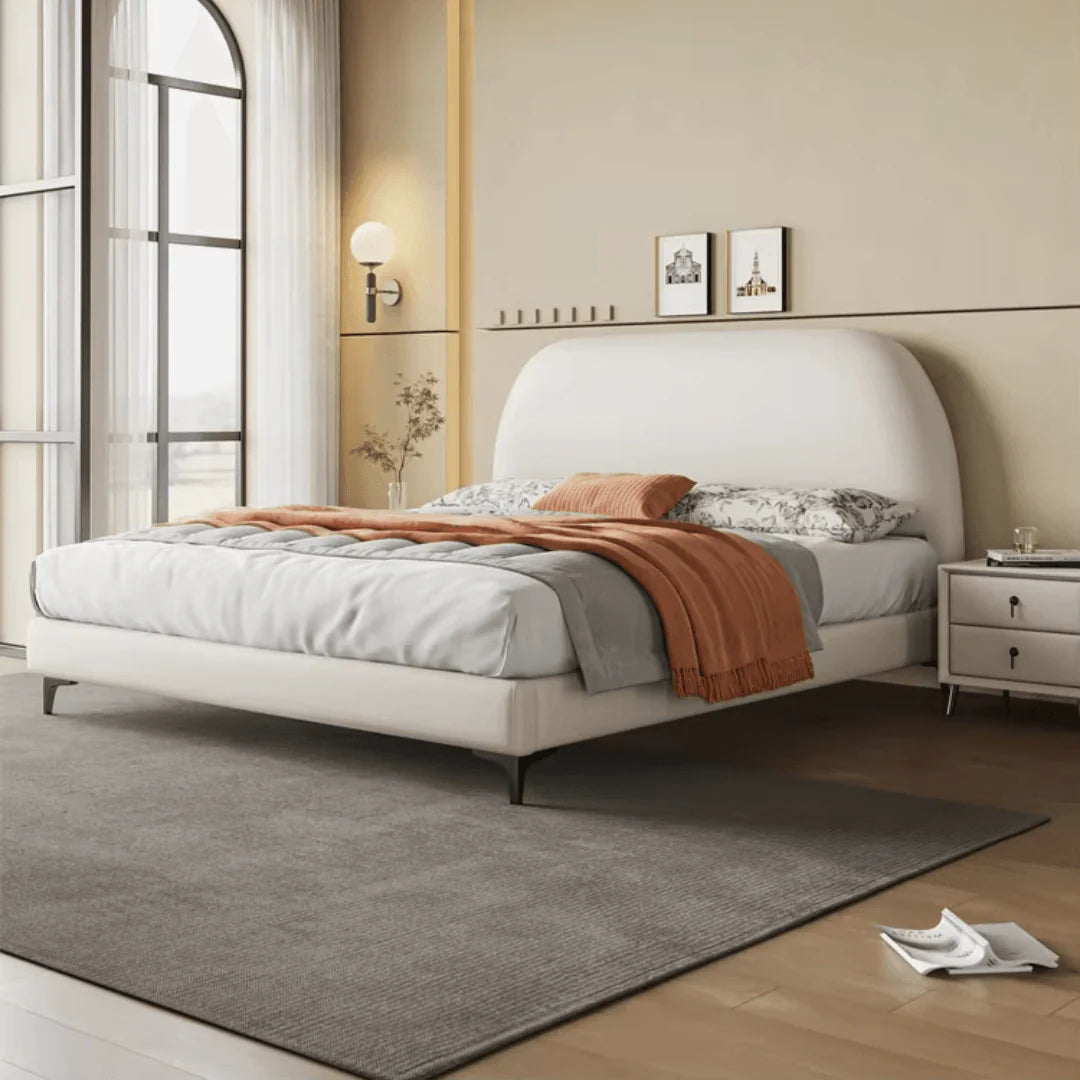 Modern Upholstered Bed – Soft Fabric, Solid Wood & Engineered Frame, Luxurious Bedrooms