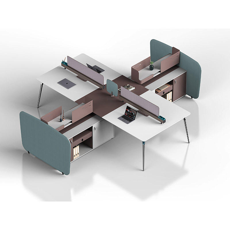 Modern Modular Office Workstation - Collaborative Desk System with Storage, Privacy Panels & Sleek Design for Dynamic Teams