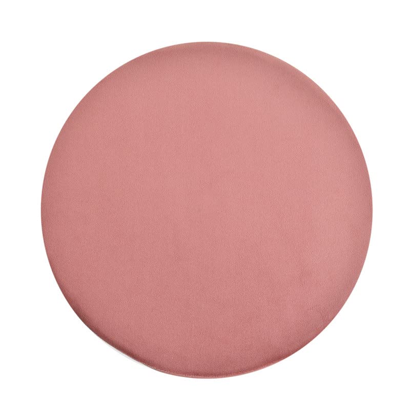 Plouffe's Sitting Stool for Living Room, Wooden Ottoman Stools, Footstool, Pouf for Office Home Decoration & Dressing Table- Pink