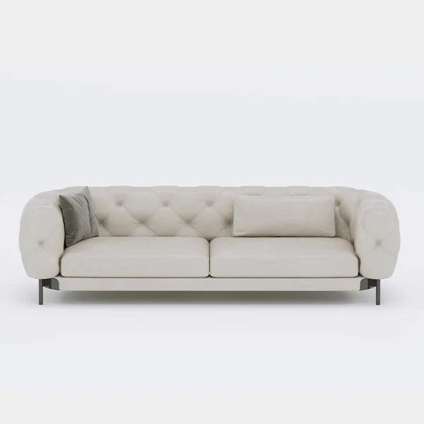 3 Seater Sofa For Home Furniture Upholstered velvet, Comfortable & Soft Luxury Couch for Living Room & Hall - Light Brown (Copy)