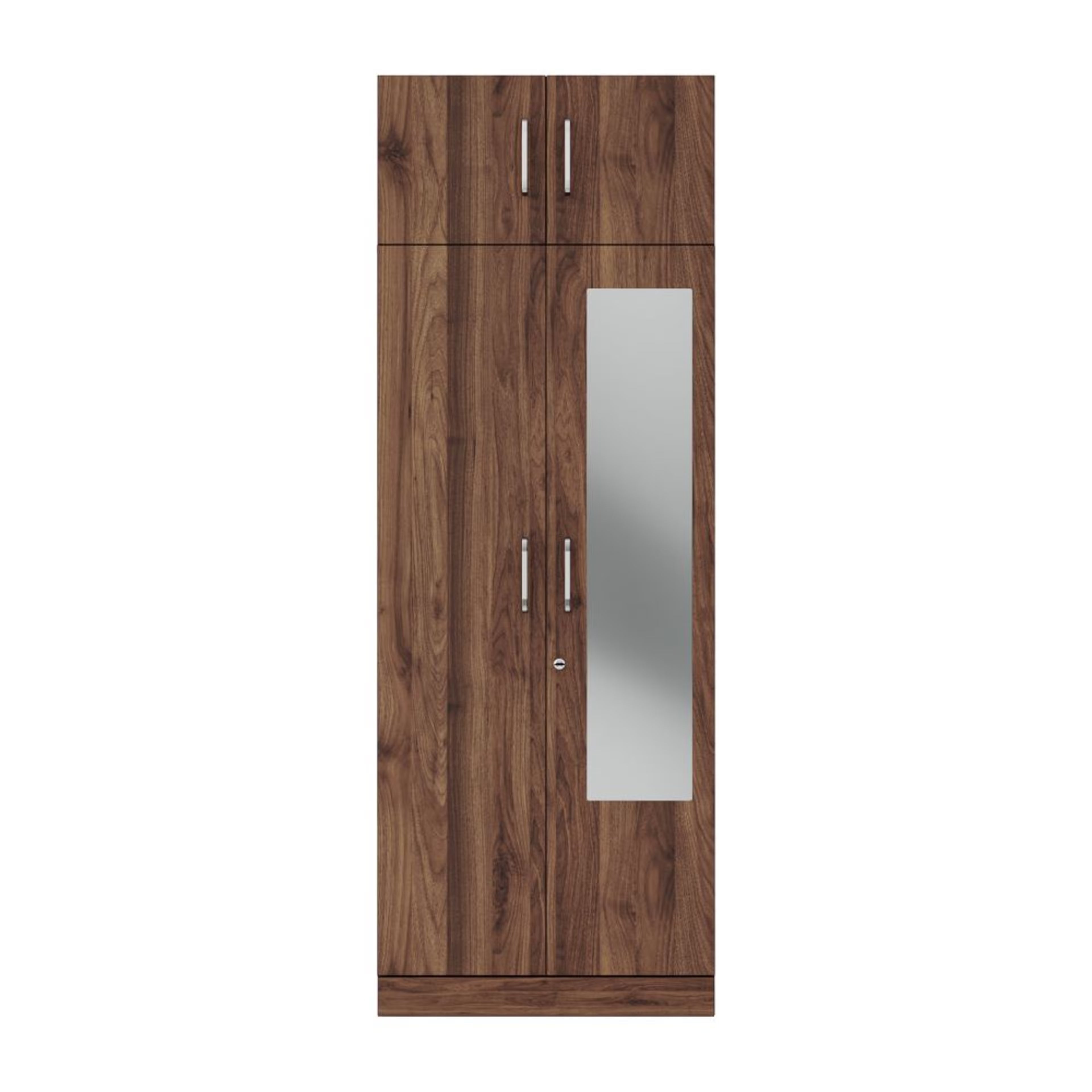 Almirah for Bedroom Storage with Mate Finish 2 Door, Drawer, Hanging Rod & Mirror