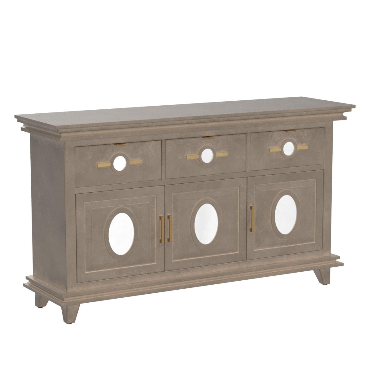 Modern Wooden Storage Cabinet with Spacious Multipurpose Storage Cabinet and Shelves, Soft-Close Doors.