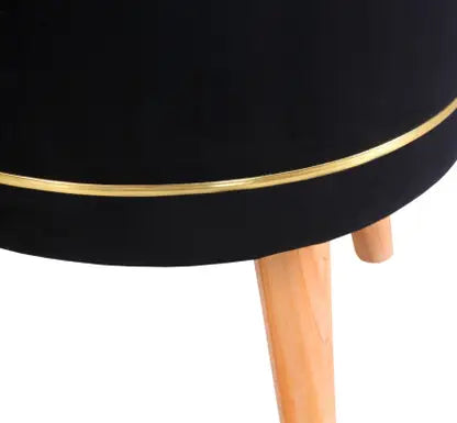 Ottoman For Home Furniture Upholstery Velvet Comfortable Soft,& Multi-Functional Modern And Durable for Living Room -Black