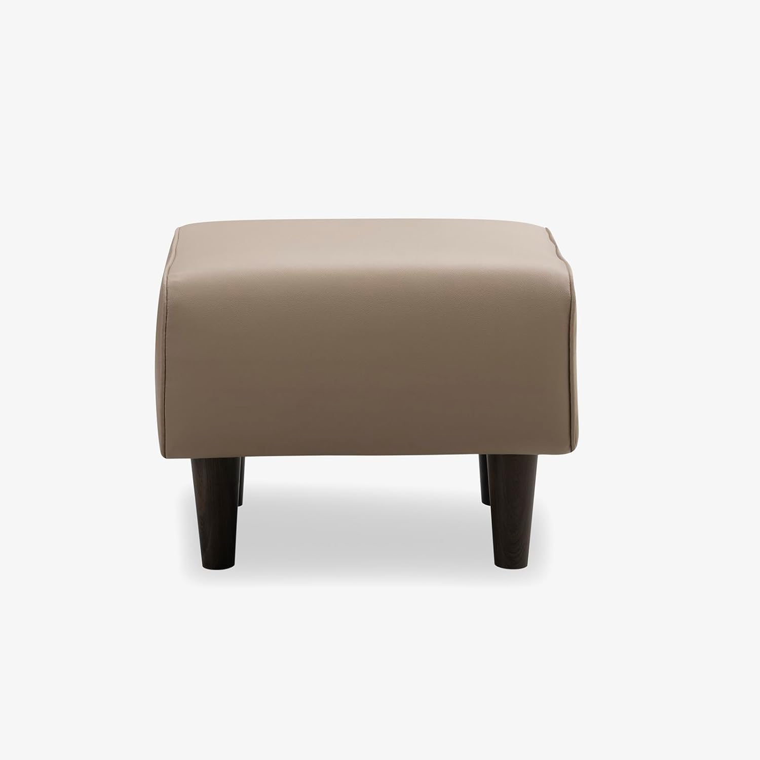 Ottoman Modern Design Upholstery Pu Leatherette Foot Rest Stool, Pouf for Office Home Décor for living Room, Bedroom, Office - Brown