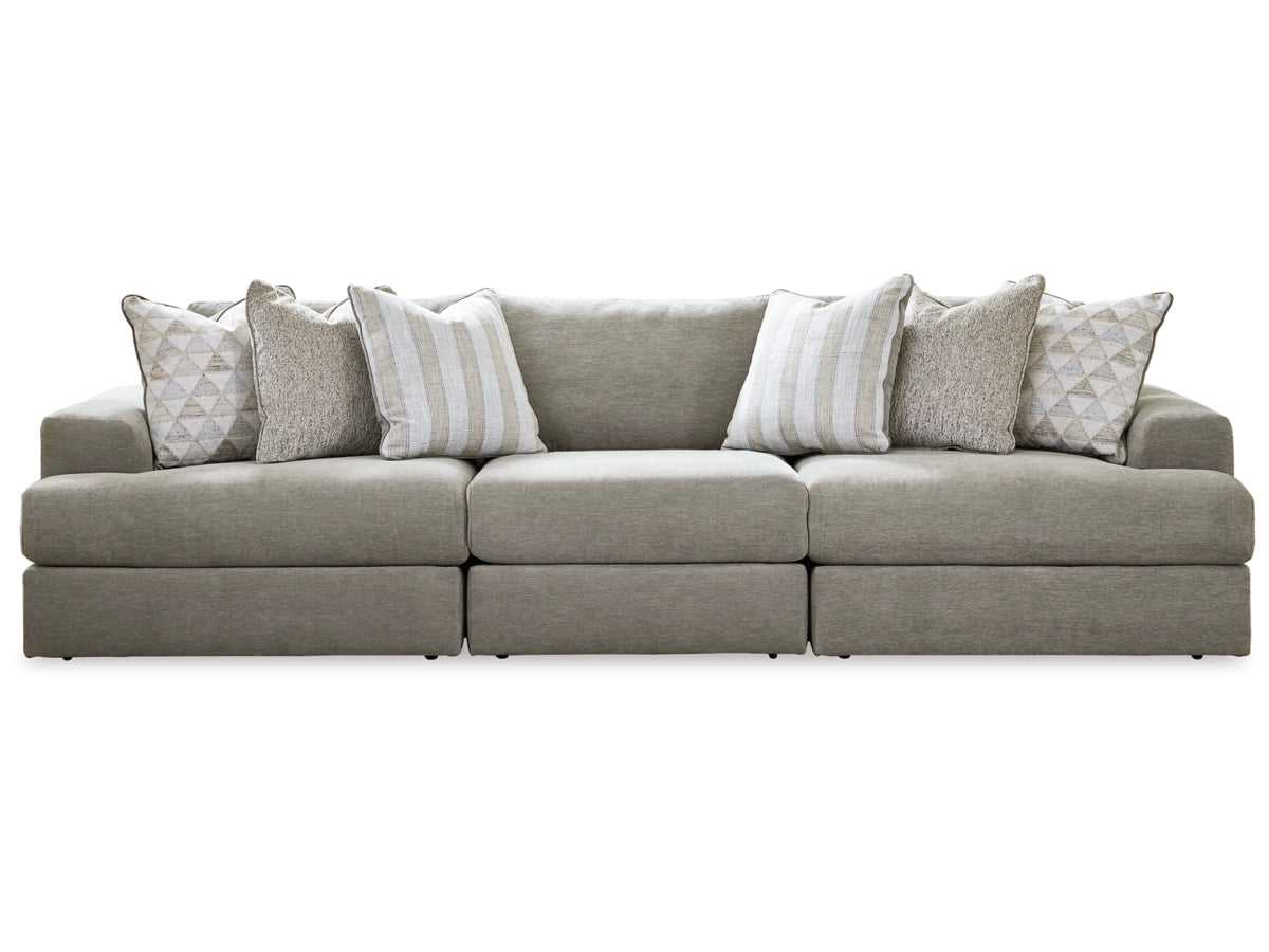 3 Seater Sofa For Home Furniture, Upholstery Fabric Luxury & And Durable Design For Living Room and Hall-Grey