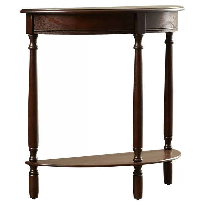 Console Table in Wooden Top with Wooden Base