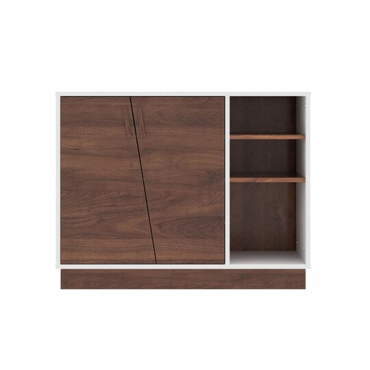 Wooden Shoes Storage Cabinet with Premium Shelves, Compact Minimalist with Top Build Quality