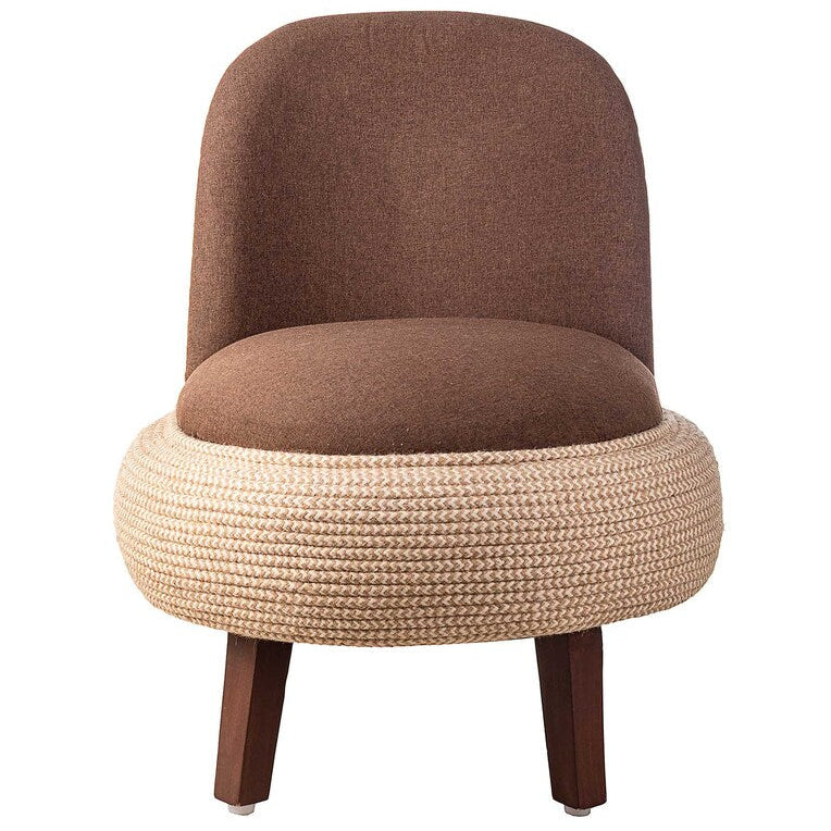 Lounge Chair For Home Furniture Modern  Durable Design Comfortable Seating  Stylish for Living Rooms -Brown Beige