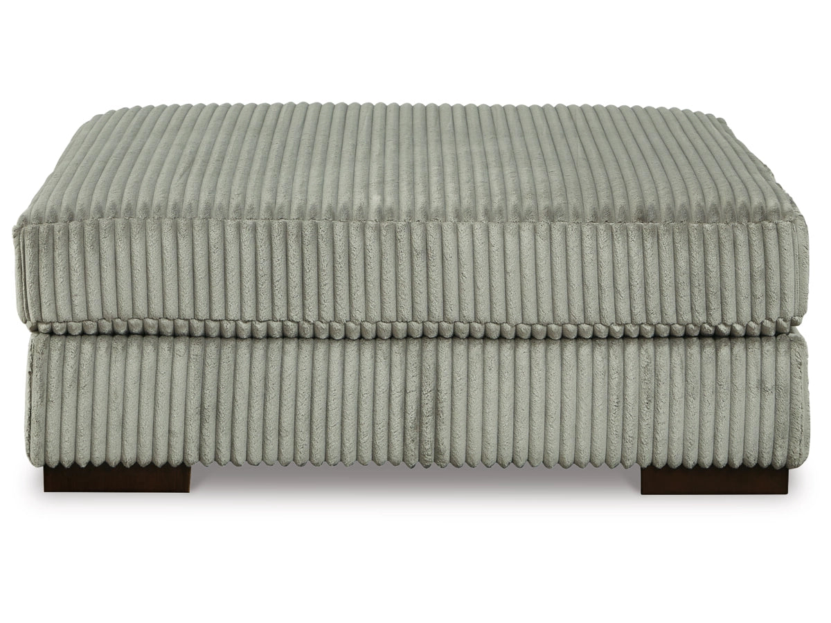 Ottoman – Polyester, Large Cushioned Seat with Solid Wood Frame – Perfect for Living Room