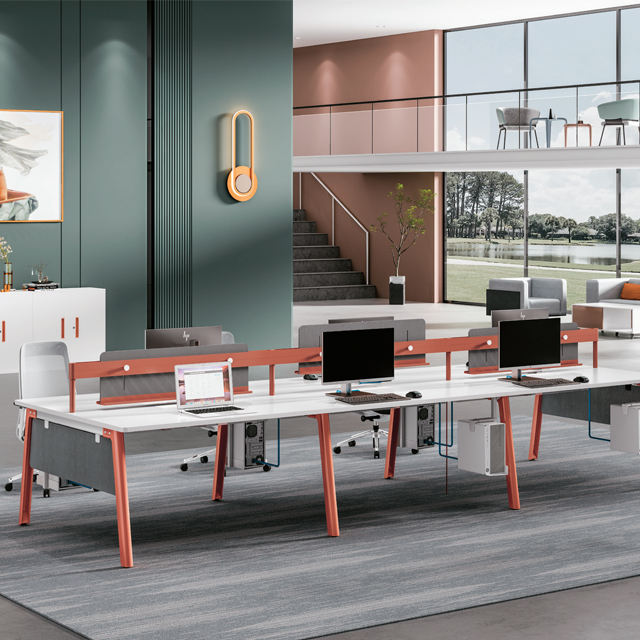 Modern Open Space Coworking Modular Office Table Work Station Desk Furniture 4 Seater Person Staff Office Workstation