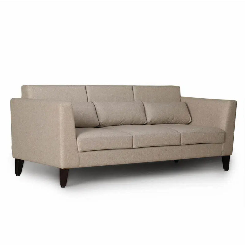 Leatherette Upholstery with Teak Wood Sofa