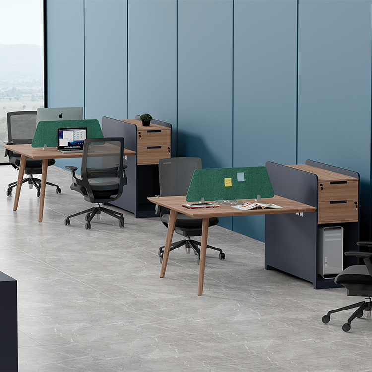 Modern Office Workstation with Privacy Screen & Storage - Ideal for Contemporary Workstation