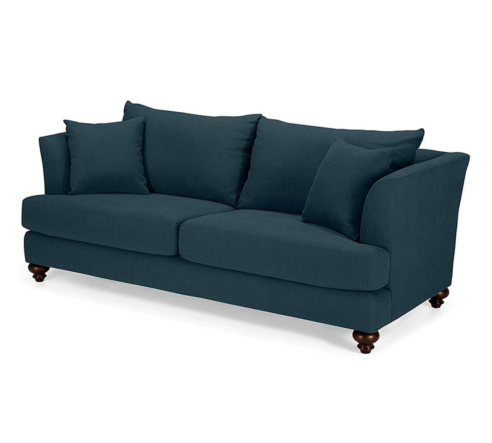 3 Seater Fabric Sofa in Wooden Frame Base -