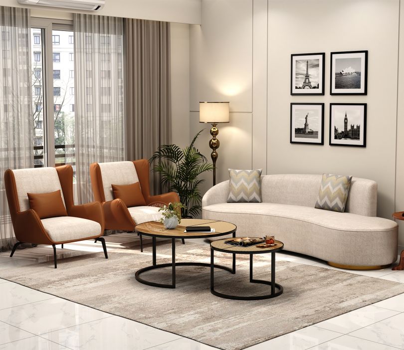 3-Seater Sofa with Office Design, Plush Velvet Fabric, Superior Comfort, and Offering High Comfort and Durable Quality.