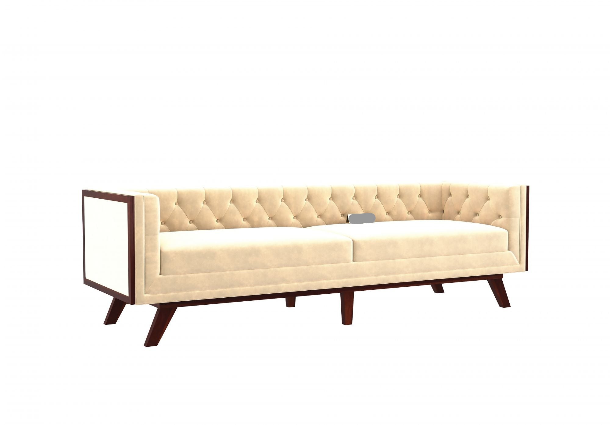 3-Seater office sofa with a refined design, upholstered in plush suede fabric, offering superior comfort and built for lasting durability