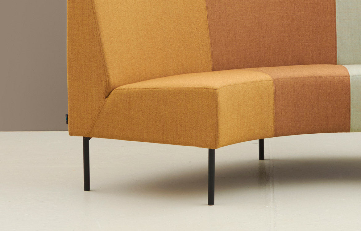 Curve Shape Office Sectional Sofa Compact Sofa Minimalist Design, Perfect for Office Workspaces