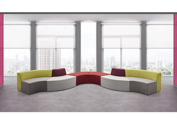 Curved Shaped Office Sofa with Modern Designs and Modular Sofa Pod for Focused Work
