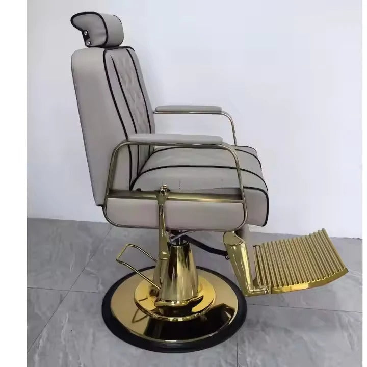 Salon Chair for Modern Gold Hydraulic Lift Salon Chair - 360° Swivel, Adjustable Height, Comfortable, and Durable for Professional Hair Salon