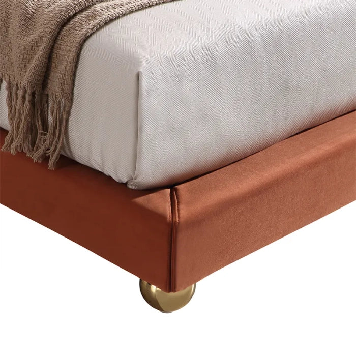 Modern King Size Bed – Plush Padded Headboard, Solid Wood-Plywood Frame in Premium Design