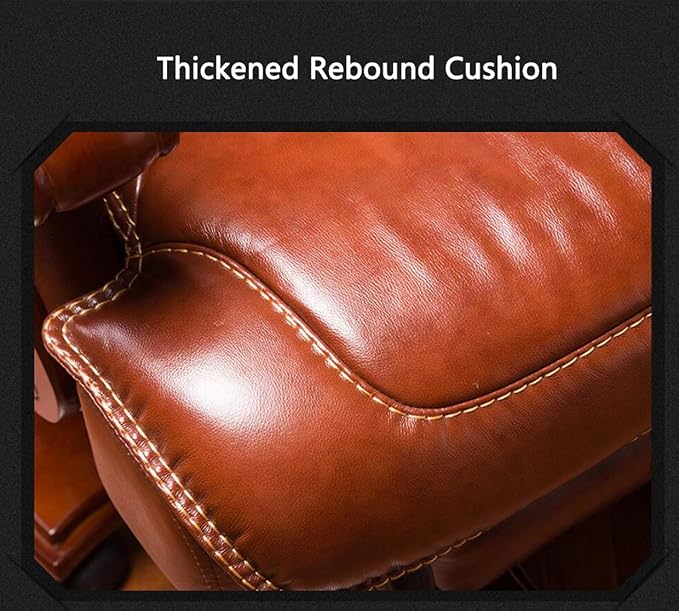 High Back Luxury Office Director Chair Made in Plyboard with Leatherette and High Density Foam & Recliner Feature and Double Wheel with wooden Polish