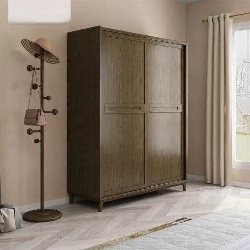 Wardrobe for Bedroom and 4 Door Sleek Multi-Door Wardrobe with Drawer Storage.