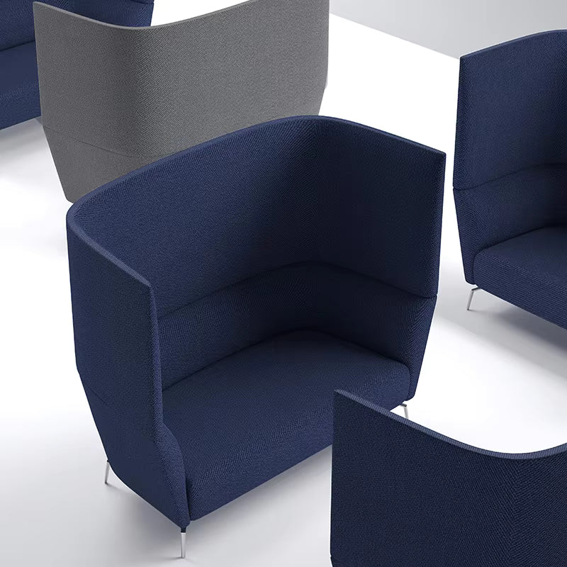 3 Seater Office Sofa with Premium Suede Upholstery, Ergonomic Office Sofa Comfortable Seating for Offices and Client Areas