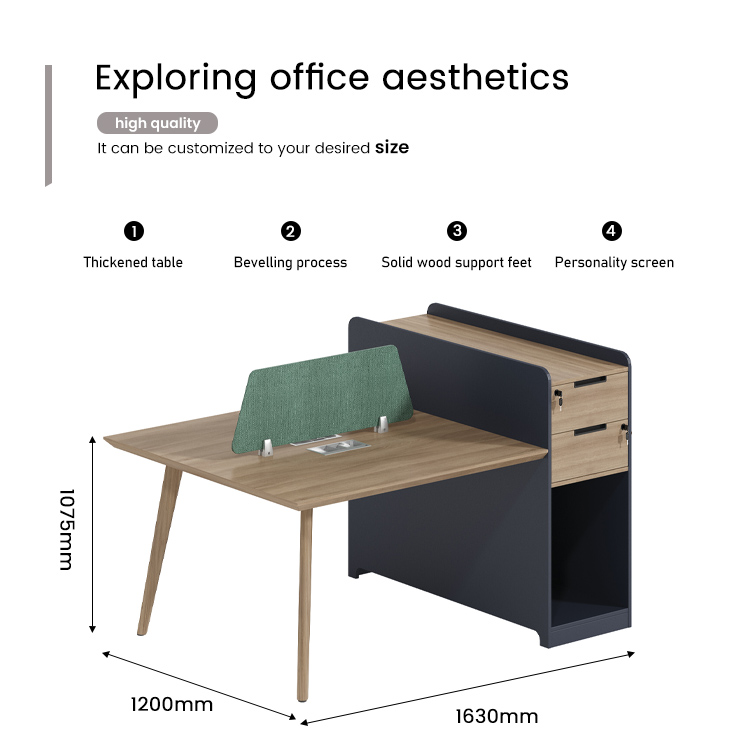 Modern Office Workstation with Privacy Screen & Storage - Ideal for Contemporary Workstation